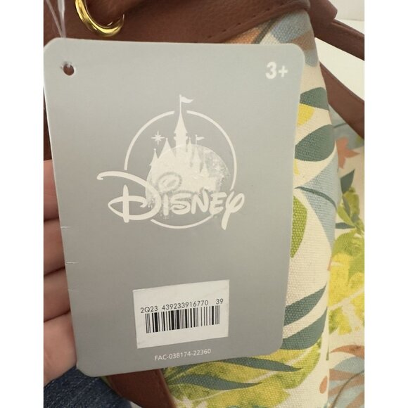 NEW! Disney Moana Canvas Swim Bag Hawaiian Print & Embroidered Patch Handbag - Picture 7 of 10